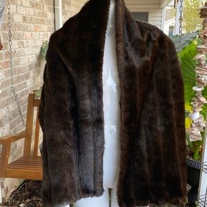 56” Long Vintage Mink Fur Wrap